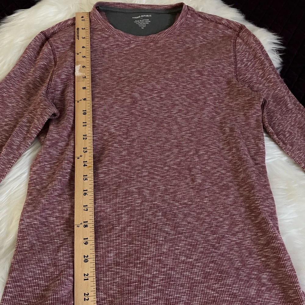 Banana Republic Burgundy Long Sleeve Thermal Tee